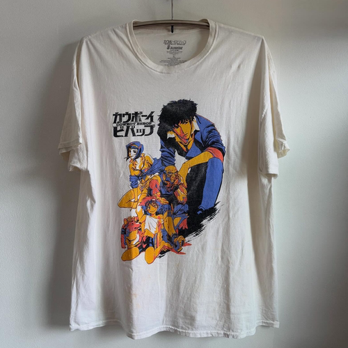 Cowboy Bebop星际牛仔美式街头vintage古着潮流落肩痞帅短袖T恤