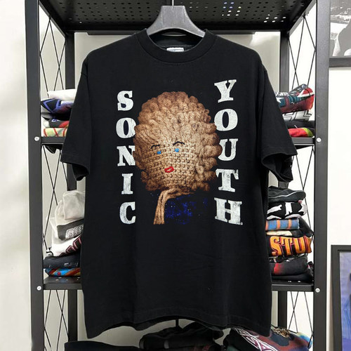 Sonic Youth音速青年乐队美式复古阿美咔叽post-punk慵懒短袖T恤