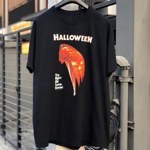 1978年月光光心慌慌Halloween美式潮牌男女短袖欧美复古情侣款T恤