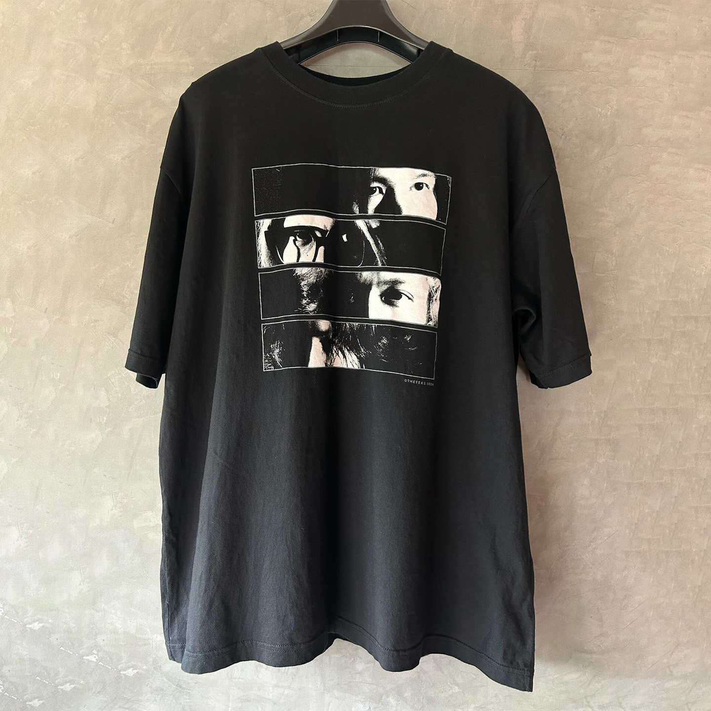 THEYERS乐队暗黑摇滚美式短袖T恤vintage潮牌嘻哈落肩痞帅半袖棉