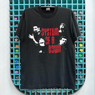 System Of A Down堕落体制乐队摇滚短袖T恤vibe氛围感人像半袖潮