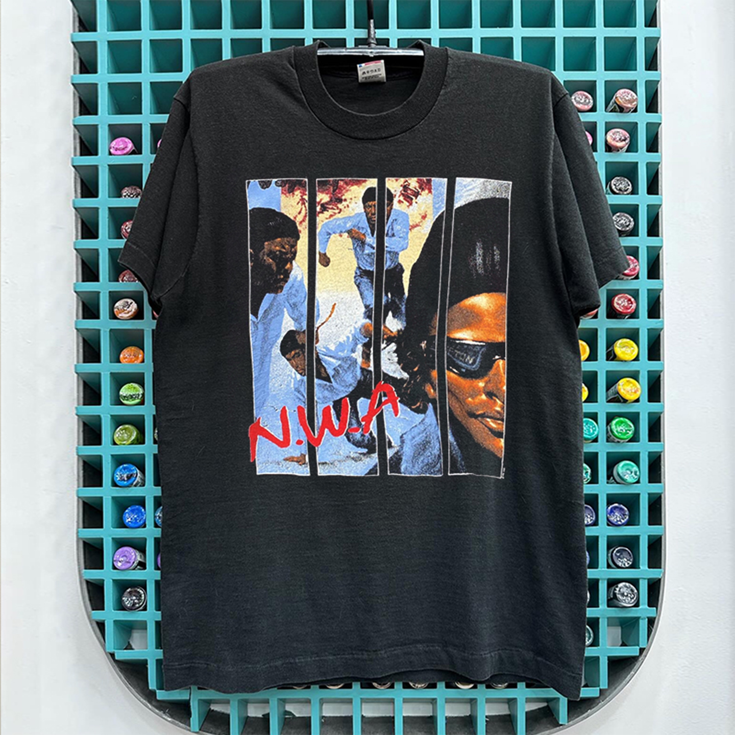 Niggaz Wit Attitudes乐队美式复古街头chic嘻哈潮牌高街短袖T恤