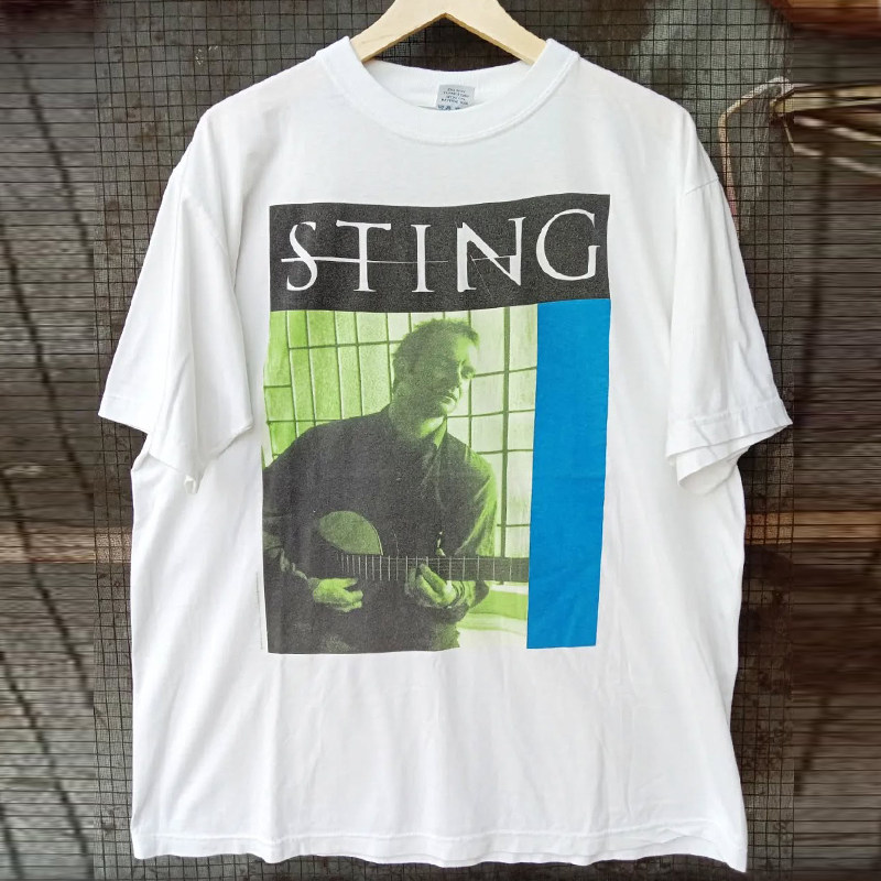 Sting斯汀欧美潮流歌手周边短袖T恤cityboy潮牌人像印花重磅棉tee