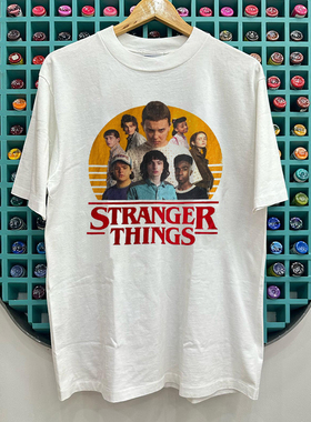 Stranger Things怪奇物语经典人物美剧短袖T恤vintage街头半袖潮