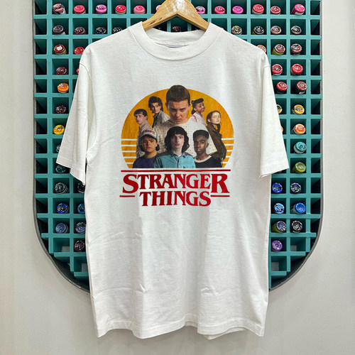 怪奇物语美剧重磅棉美式短袖T恤