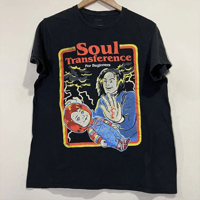 Soul Transference美式潮牌男女短袖欧美复古街头潮流情侣款T恤