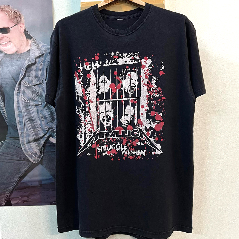 Metallica重金属乐队美式T恤衫棉