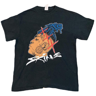 XXXTentacion说唱歌手Skins音乐专辑短袖T恤hiphop高街痞帅半袖男