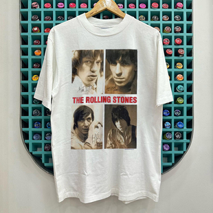 The Rolling Stones滚石乐队短袖T恤vibe人像印花美式痞帅半袖潮
