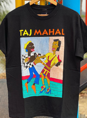 Taj Mahal泰姬陵vintage古着潮牌美式复古小众设计感情侣短袖T恤