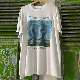 T恤oversize西海岸高街潮牌重磅纯棉半袖 Pink Floyd迷幻摇滚短袖