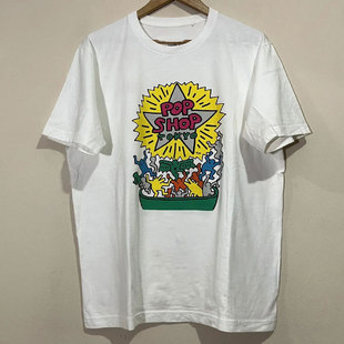 凯斯哈林涂鸦波普艺术感oldschool小众学院风短袖男女纯棉质感T恤