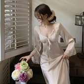 睡裙家居服 性感高级感长袖 桑蚕丝真丝睡衣女夏2026年新款 春秋法式