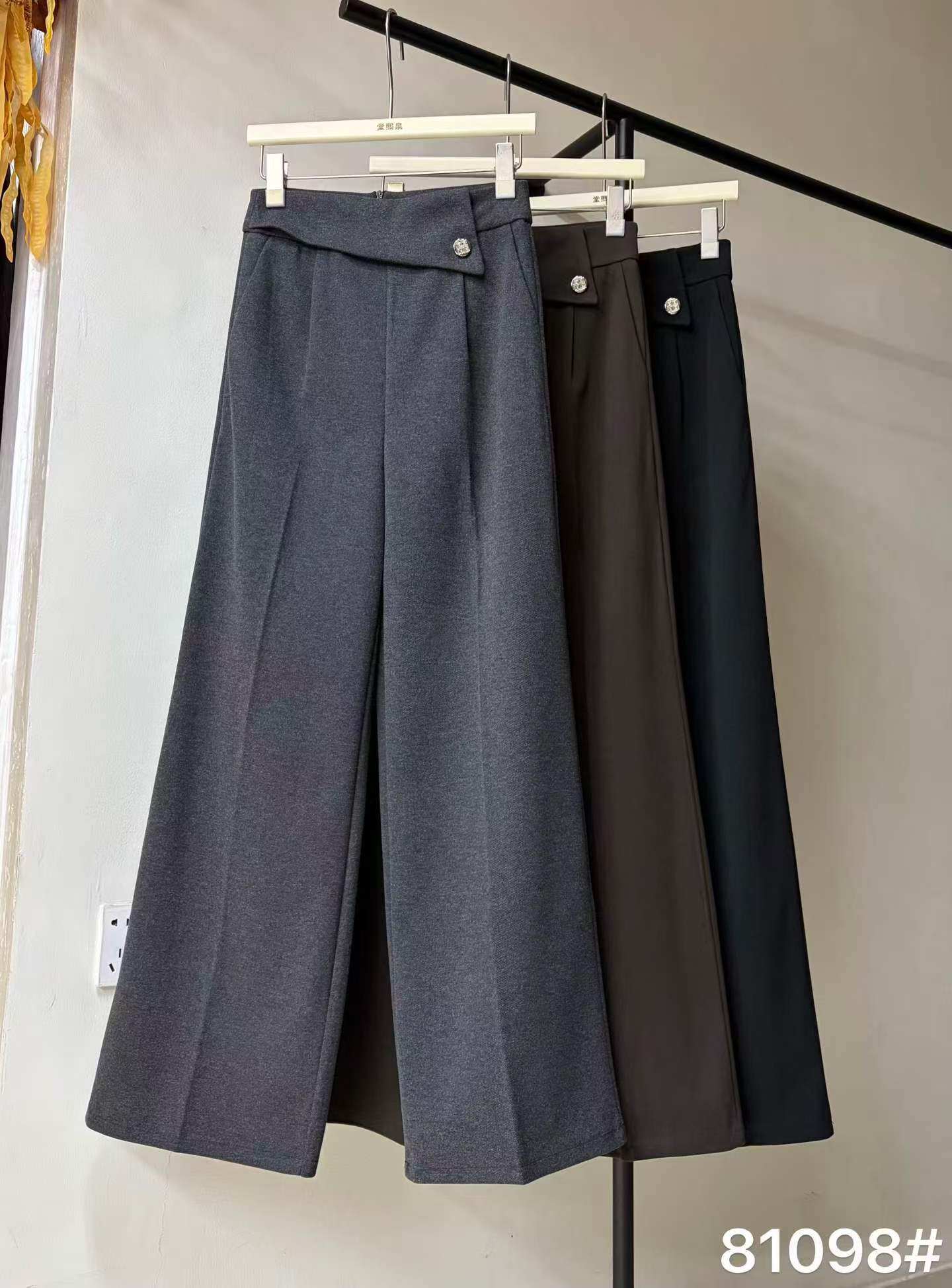 【堂家TXQ】81098大脚直筒阔腿裤冬装呢子面料泉熙正品女装
