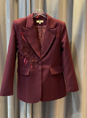 33049【MD希恩XIEN&TRAPPINGS 】秋冬加棉气质西装外套加棉