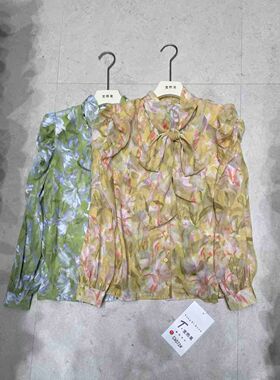 【堂家TXQ】C6072上衣春装长袖衬衫泉熙正品花衬衣