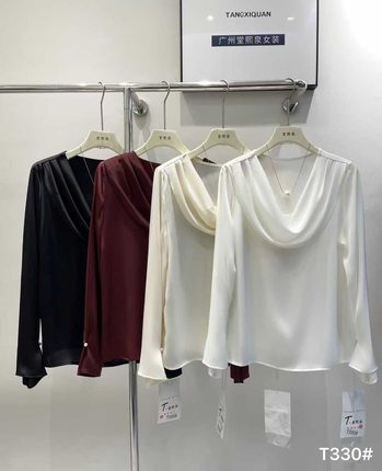 【堂家TXQ】T330上衣秋装长袖衬衫泉熙正品纯色衬衣