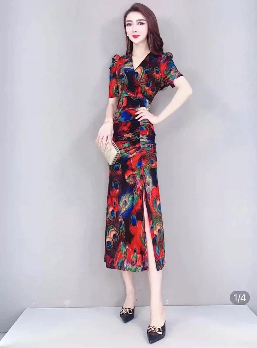 【女人秀】夏装长款时尚连衣裙女