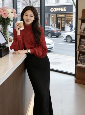 【XIEN】春装长袖衬衫希恩正品红衬衣MD