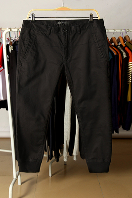 男束脚休闲九分裤it简洁纯色