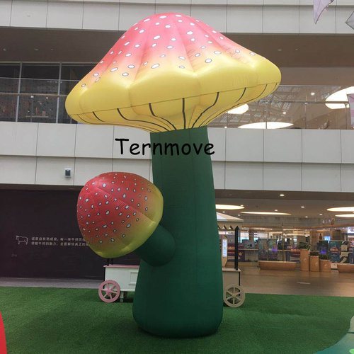 定制充气蘑菇气模仿真景区蔬菜植物造型装饰户外商场展示露营地