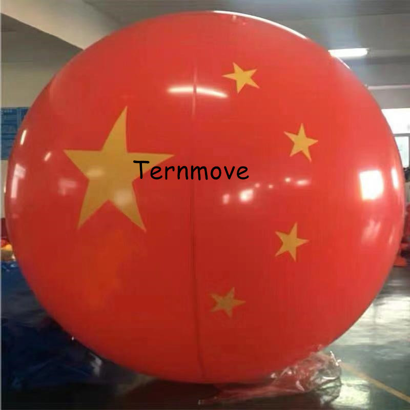 国庆节充气卡通爱国熊气模发光五星球爱心大型商场美陈装饰定制