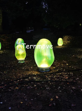 led防水发光恐龙蛋大型景观灯户外文旅庭院公园摆饰不倒翁布置灯