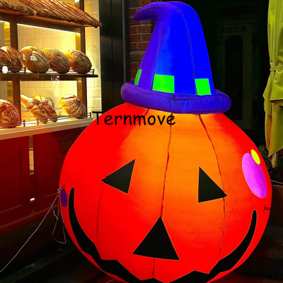 大型万圣节充气发光南瓜气模酒吧装饰鬼门骷髅头大型卡通美陈道具