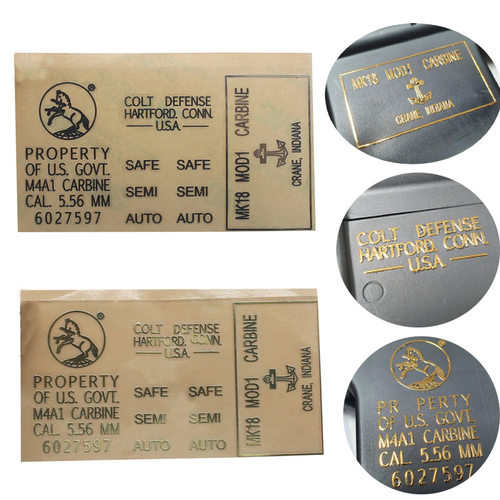贸易亚马逊MK18金属贴花玩具枪贴纸适用于 AR15 AK47 M4 M16