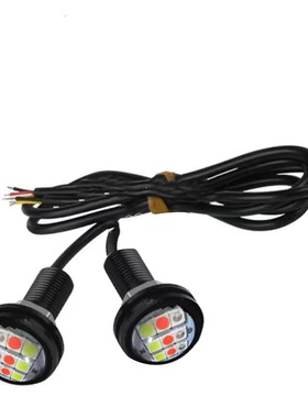 9号电动车鹰眼灯摩托车彩灯12vled行车飞机灯新款刹车爆闪灯改装