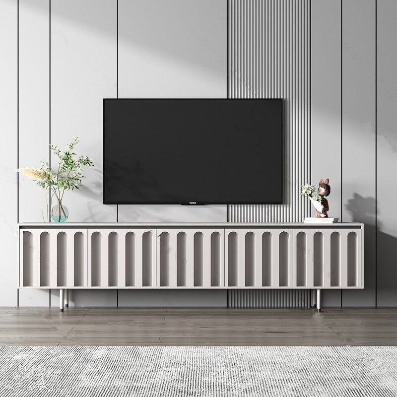 北欧烤漆实木电视柜现代简约客厅视听柜小户型创意地柜整装定制