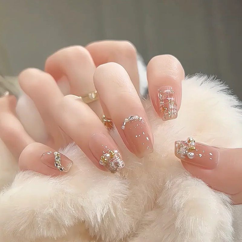 光疗手工百搭小香风（）美甲穿戴