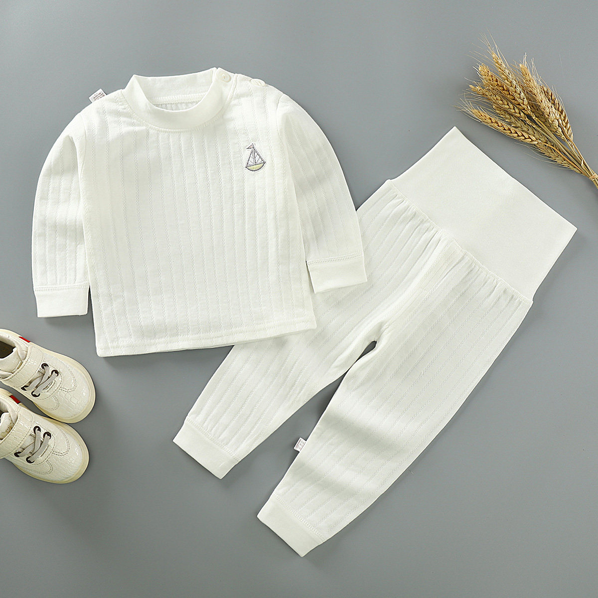 儿童秋衣秋裤无骨纯棉婴儿高腰内衣裤分体宝宝全棉打底睡衣裤春秋,童装/婴儿装/亲子装,内衣套装,淘宝优惠券,粉丝福利购,淘宝优惠卷