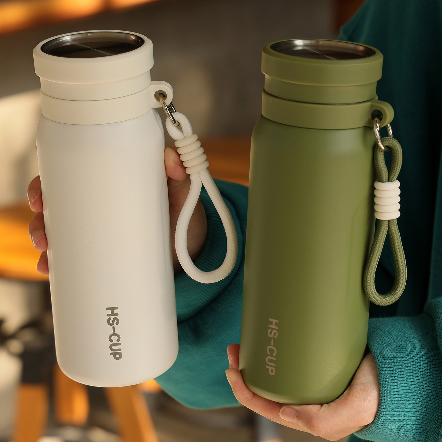 简约保温杯女便携学生水杯男士泡茶高级2025新款高颜值不锈钢杯子 - 带杯去看看世界出品