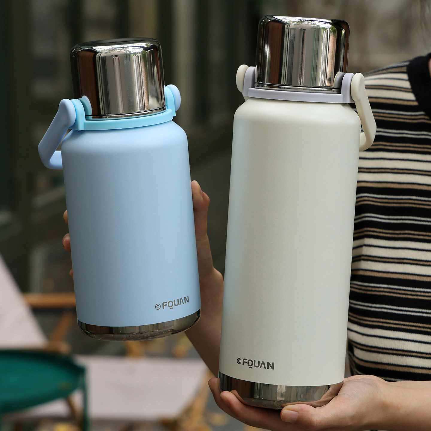 富全保温杯大容量2025新款带盖水杯男女士泡茶316不锈钢高级水壶