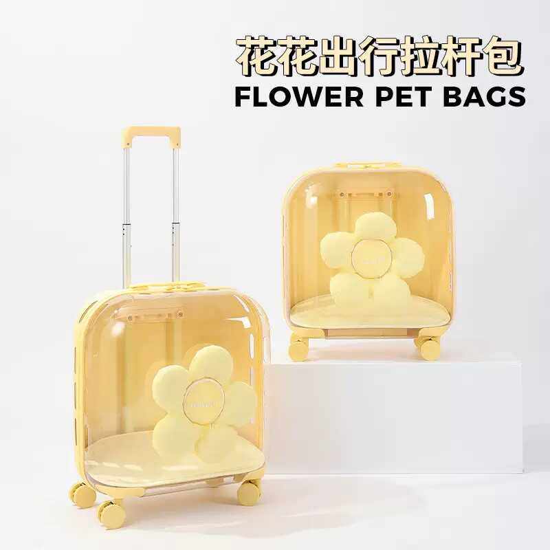 路可丝宠物拉杆箱猫狗外出包小型犬背包小狗手推车大号柯基车载箱