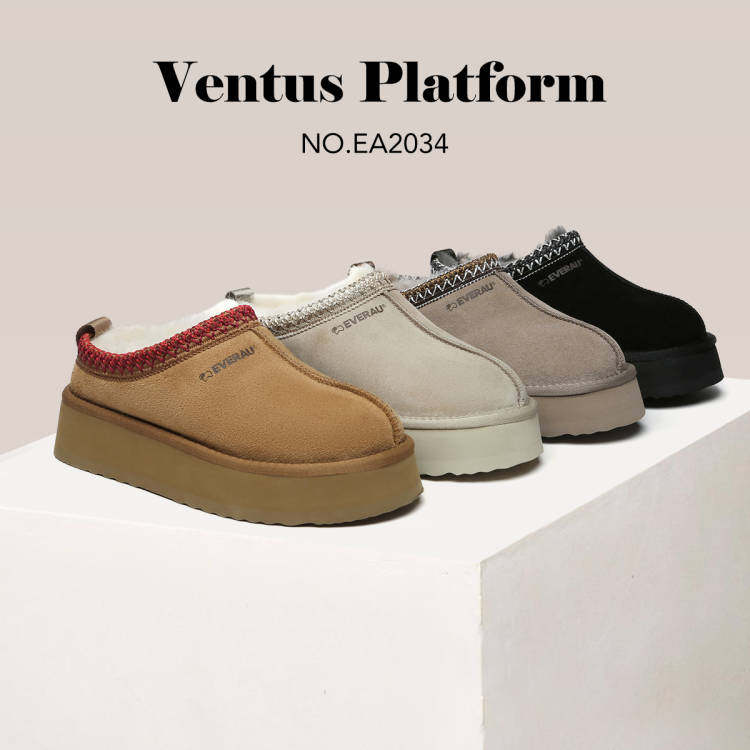 澳洲EVERAU厚底羊毛一体雪地靴2025新款短筒包头时尚拖鞋EA2034,女鞋,时尚雪地靴,淘宝优惠券,粉丝福利购,淘宝优惠卷