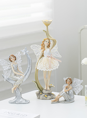 梅杜莎花仙子美女天使树脂摆件