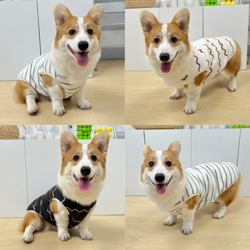 柯基柴犬腊肠狗狗衣服秋冬保暖马甲加绒背心防掉毛中型犬宠物衣服