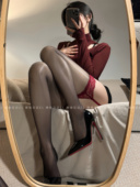 辣妹日记CL「晚棠」极光油亮丝袜蕾丝长筒袜性感油光超薄吊带袜女