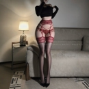 辣妹日记CL「荷光」极光油亮丝袜蕾丝长筒袜性感油光超薄吊带袜女