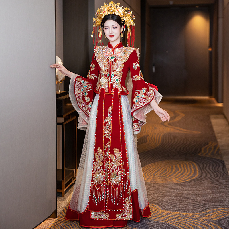 慕婉新娘秀禾服2025新款秋季新中式嫁衣结婚龙凤褂小个子敬酒婚服