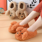 冬天棉鞋 防滑男女加厚家居家用室内休闲软底月子情侣毛绒棉拖鞋