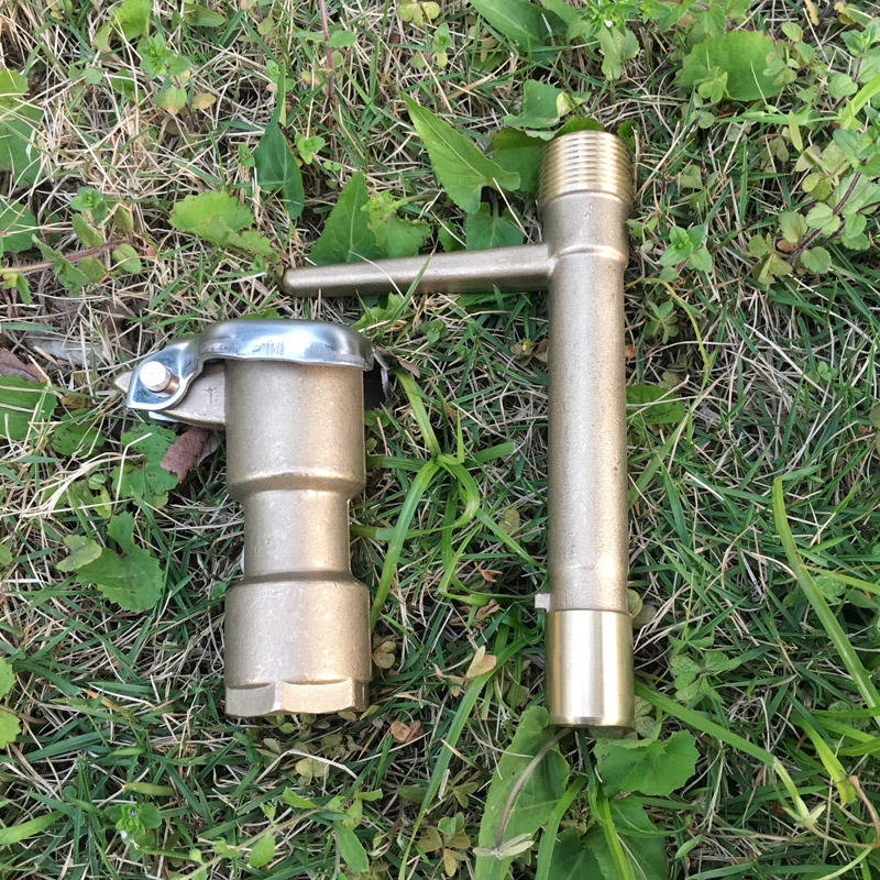 6分1寸快速铜取水阀绿化取水器钥匙杆插杆草坪园林地接水管接头