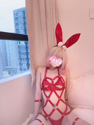 forii少女梦境兔女郎捆绑内衣性感火辣圣诞连体衣红色制服内衣
