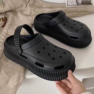 可爱卡通透气百搭防滑沙滩包头旅行凉拖鞋 女 夏季 hellokitty洞洞鞋