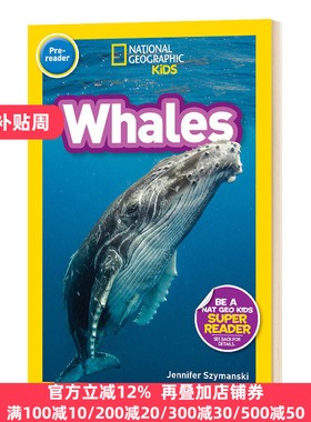 正版 National Geographic Kids Readers Prereader: Whales 鲸鱼