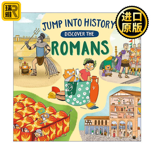 英文原版 Jump into History: Discover the Romans 走进历史 探秘古罗马 儿童科普百科绘本精装 英文版 进口英语原版书籍