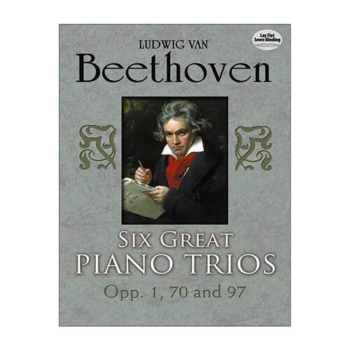 英文原版 Six Great Piano Trios in Full Score 贝多芬六部经典钢琴三重奏全谱 英文版 进口英语原版书籍