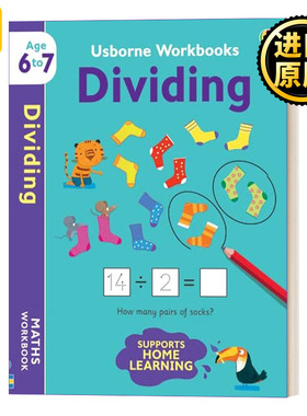 Usborne Workbooks Dividing 6-7 尤斯伯恩除法练习册6-7岁 英文原版